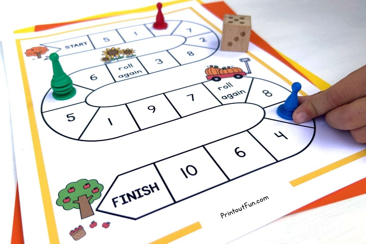 1-10 Board game.