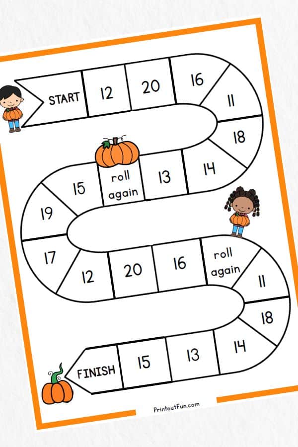 11-20 pumpkin game board.