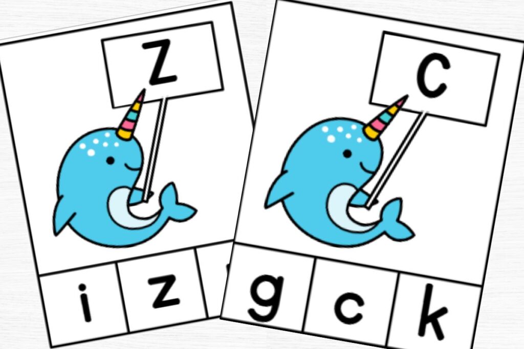 cards for Z and C with 3 answer choices across the bottom.