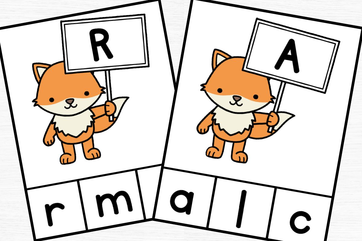 Cards or the letter R and A.