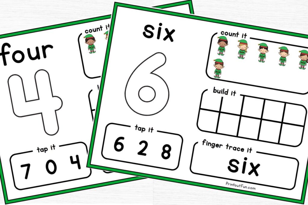 number mats for 4 and 6.