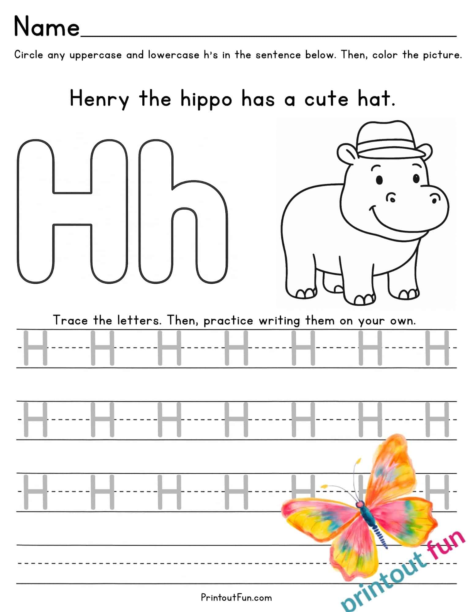 Letter H Tracing Worksheets For Preschool And Kindergarten Printout Fun letter-h-tracing-worksheets-for-preschool-and-kindergarten-printout-fun